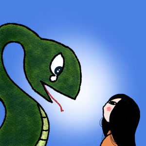 大沼の主と娘